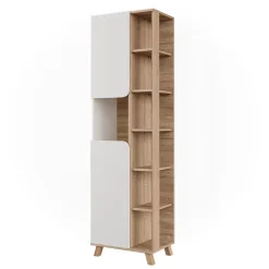 Vicco Meuble salle de bain Sonoma/blanc 50x175cm avec 2 portes