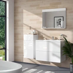 Vicco Meuble salle de bain Blanc 36.6x76.6cm avec tiroir et porte