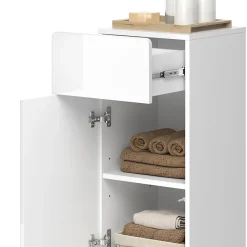 Vicco Meuble salle de bain Blanc 36.6x76.6cm avec tiroir et porte