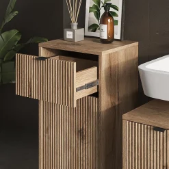 Vicco Meuble salle de bain Chêne Viking 40x87cm avec porte et tiroir