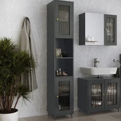 Vicco Meuble salle de bain Gris 30x171.5cm