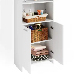 Vicco Meuble salle de bain Blanc 56.1x190cm Armoire de toilette