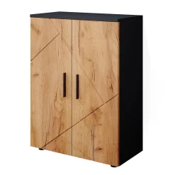 Vicco Meuble salle de bain Anthracite/chêne doré 60x81cm