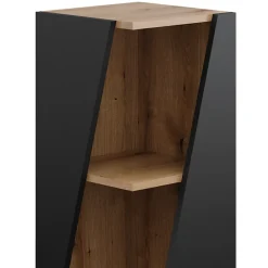 Armoire De Salle De Bains|Vicco Meuble salle de bain Anthracite 31.6x70.5cm avec étagères ouvertes