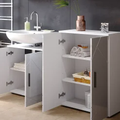 Vicco Meuble salle de bain Blanc Haute brillance 60x81cm