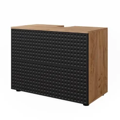 Meuble Vasque|Vicco Meuble sous vasque simple Anthracite à pois 41cm avec 2 tiroirs