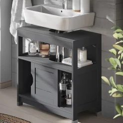 Vicco Meuble vasque simple Gris 60x60cm