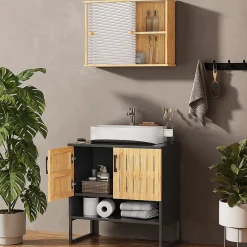 Vicco Meubles bain Bambou 2 pièces