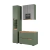 Vicco Meubles bain Vert/Artisan 3 parties avec meuble haut