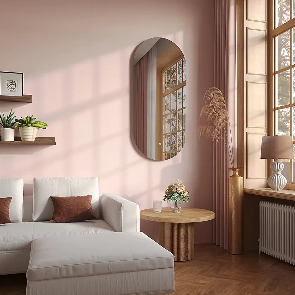 Armoire De Toilette|Vicco Miroir mural Blanc 110x50cm avec éclairage LED