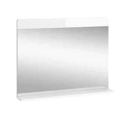 Armoire De Toilette|Vicco Miroir mural Blanc Haute brillance 80.1x62cm avec étagère