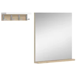Vicco Miroir mural Blanc 50x51.6cm avec étagère