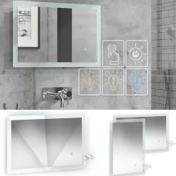 Vicco Miroir mural Blanc 60x40cm