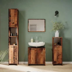 Vicco Miroir mural Chêne rustique 45x60cm