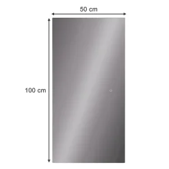 Vicco Miroir mural Verre 50x100cm avec rétro-éclairage
