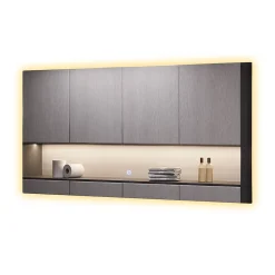 Vicco Miroir mural Verre 50x100cm avec rétro-éclairage