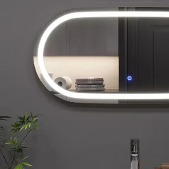 Vicco Miroir mural Verre 40x80cm avec éclairage frontal