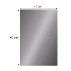Vicco Miroir mural Verre 40x60cm avec rétro-éclairage