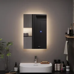 Vicco Miroir mural Verre 40x60cm avec rétro-éclairage