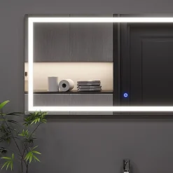 Armoire De Toilette|Vicco Miroir mural Verre 50x100cm avec éclairage frontal