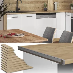 Vicco Plan de travail cuisine Chêne de force doré 20cm
