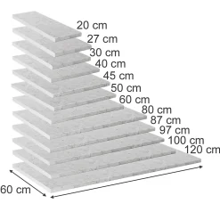 Plan De Travail Buanderie|Vicco Plan de travail cuisine blanc/marbre 45cm