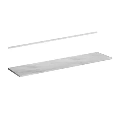 Plan De Travail Buanderie|Vicco Plan de travail cuisine Marbre blanc 240cm