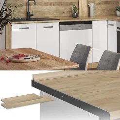 Vicco Plan de travail cuisine Chêne de force doré 240cm