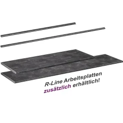 Vicco Plan de travail cuisine Anthracite 160cm