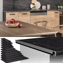 Plan De Travail Buanderie|Vicco Plan de travail cuisine Anthracite 20cm