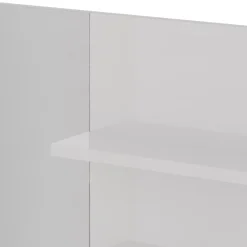 Vicco Étagère à miroir Blanc Haute brillance 119.8x70cm avec compartiments ouverts