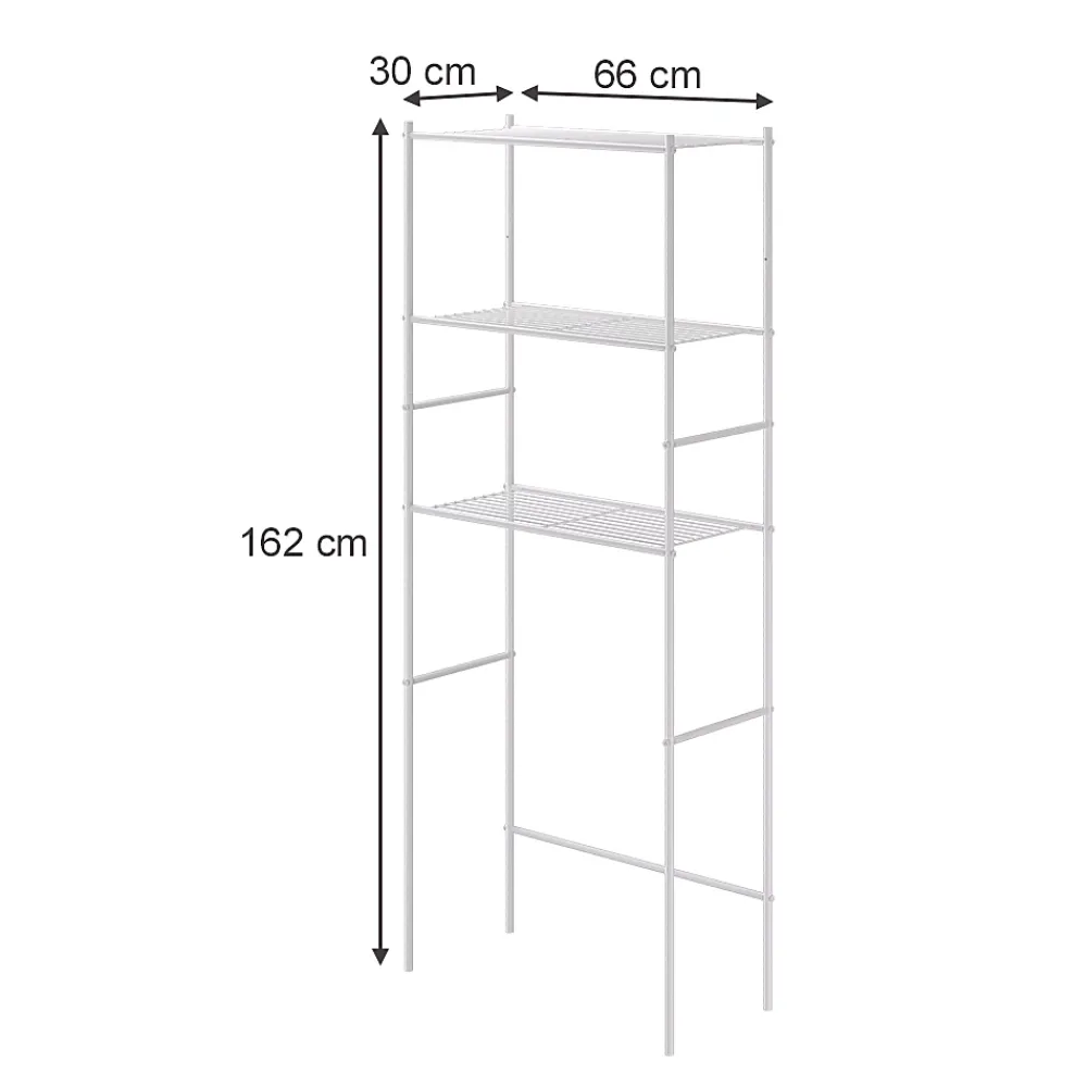Meuble Wc|Vicco Étagère pour machine à laver Blanc 66x162cm