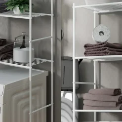 Meuble Wc|Vicco Étagère pour machine à laver Blanc 66x162cm