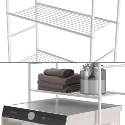 Meuble Wc|Vicco Étagère pour machine à laver Blanc 66x162cm