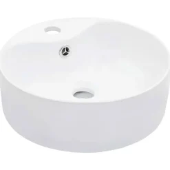 Lavabo|Vidaxl Lavabo avec Trop-Plein Lave-Mains Vasque à Poser Monter Salle de Bain Intérieur Salle d'Eau Cabine de Toilette Maison 14391