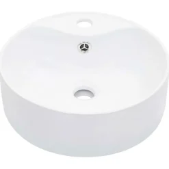 Lavabo|Vidaxl Lavabo avec Trop-Plein Lave-Mains Vasque à Poser Monter Salle de Bain Intérieur Salle d'Eau Cabine de Toilette Maison 14391
