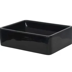 Vidaxl Lavabo Céramique Rectangulaire Noir Vasque Salle de Bain Toilette 142734