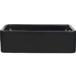 Vidaxl Lavabo Céramique Rectangulaire Noir Vasque Salle de Bain Toilette 142734