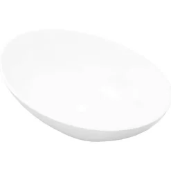 Vidaxl Lavabo en Forme Ovale Céramique Blanc Lave-mains Vasque Salle de Bain 140674