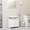 Vidaxl Meubles de salle de bain Blanc brillant Bois d'ingénierie 802657