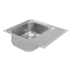 Evier Et Robinet De Buanderie| Évier compact de cuisine 1 cuve et 1 égouttoir XS en acier inoxydable Jabiri