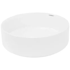 Vasque À Poser|ECD Germany Évier céramique vasque a poser ronde moderne lave-mains salle de bain 355 mm