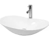 Vasque À Poser|ECD Germany Évier céramique vasque a poser ovale moderne lave-mains salle de bain 640x365 mm