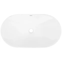 Vasque À Poser|ECD Germany Évier céramique vasque a poser ovale moderne lave-mains salle de bain 640x365 mm