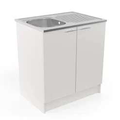 Évier de cuisine à poser 1 bac Mayr acier inoxydable gris