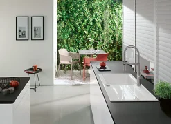 Villeroy & Boch Évier de cuisine en céramique 1 cuve à encastrer Collection blanc brillant
