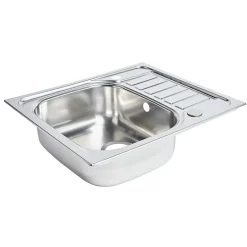 Evier Et Robinet De Buanderie|Cooke & Lewis Évier de cuisine en inox poli 1 bac à encastrer Sagan