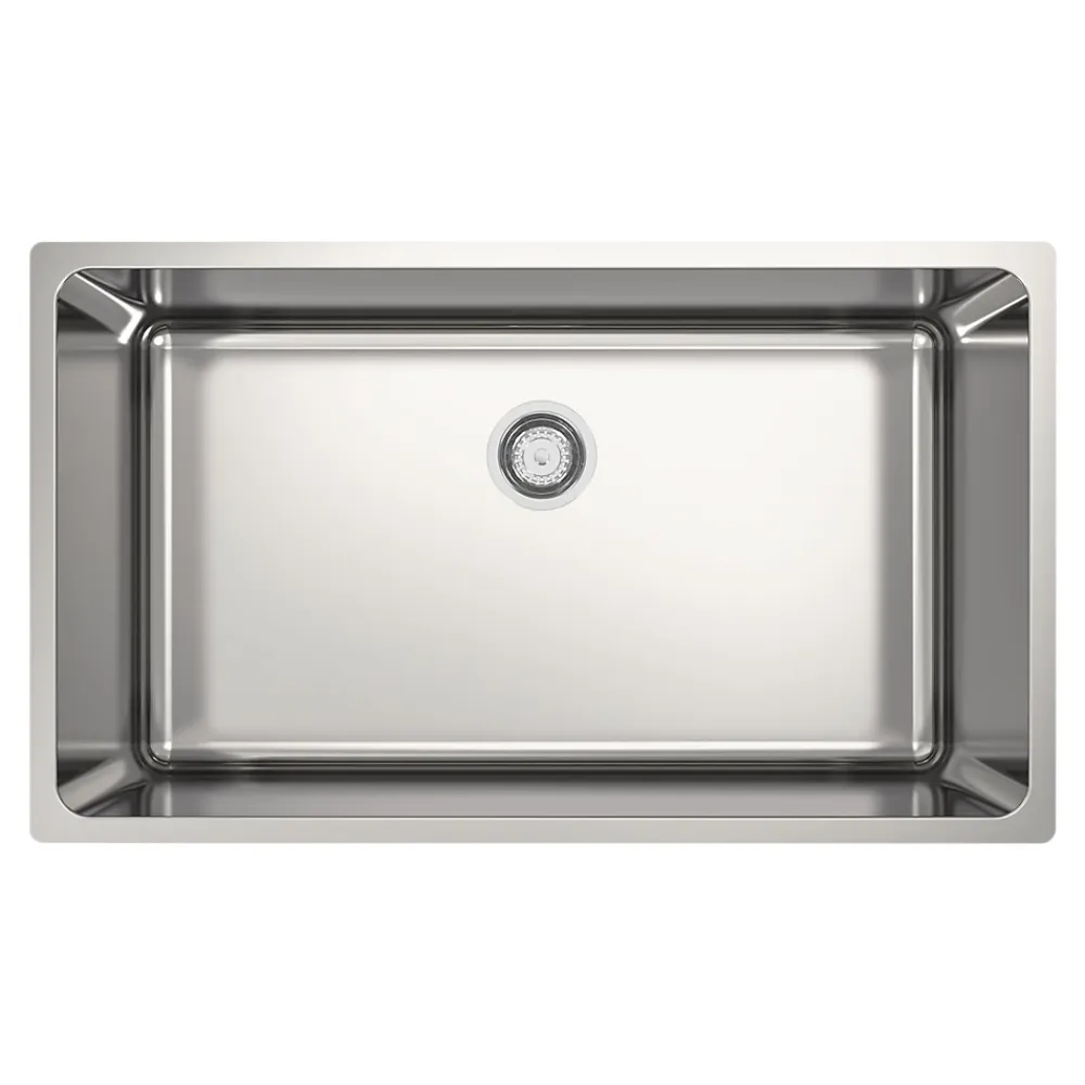 GoodHome Évier de cuisine sous-plan 1 cuve XL en acier inoxydable Villach