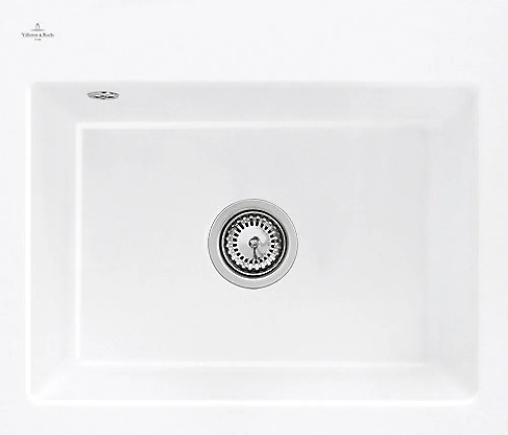 Villeroy & Boch Évier en céramique 1 cuve à encastrer Subway blanc brillant