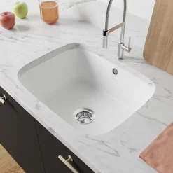 Villeroy & Boch Évier sous-plan en céramique 1 cuve à encastrer Cisterna blanc mat